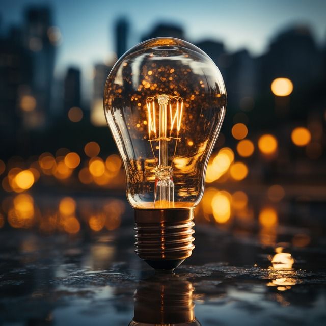 Coup de lumière symbolisant une idée innovante